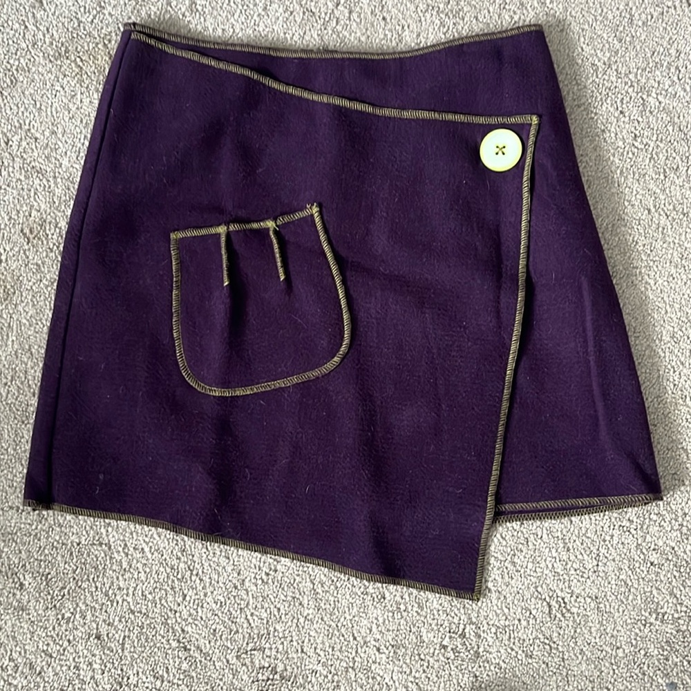 Asymmetrical Wool Skirt